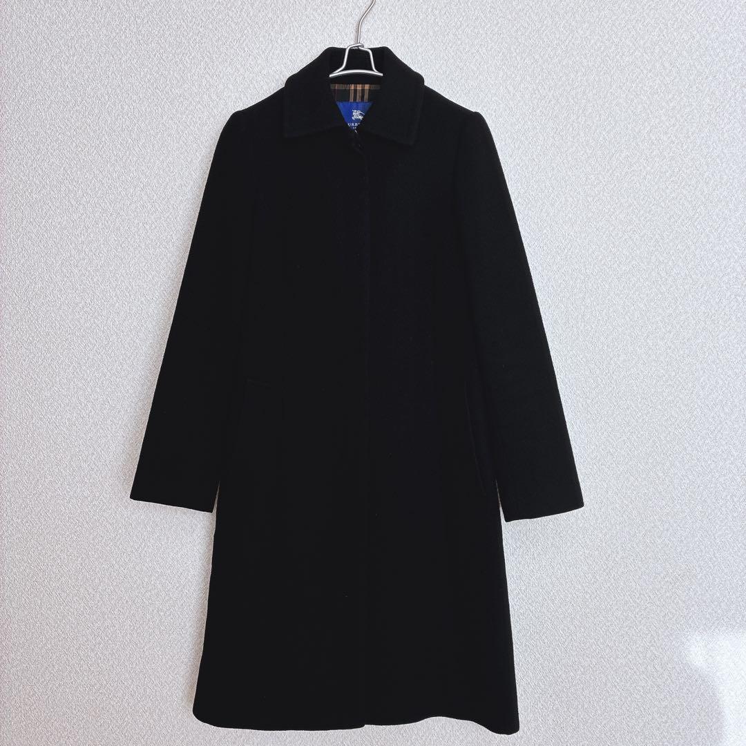 希少✨ BURBERRY バーバリー ブルーレーベル アンゴラ チェック コート