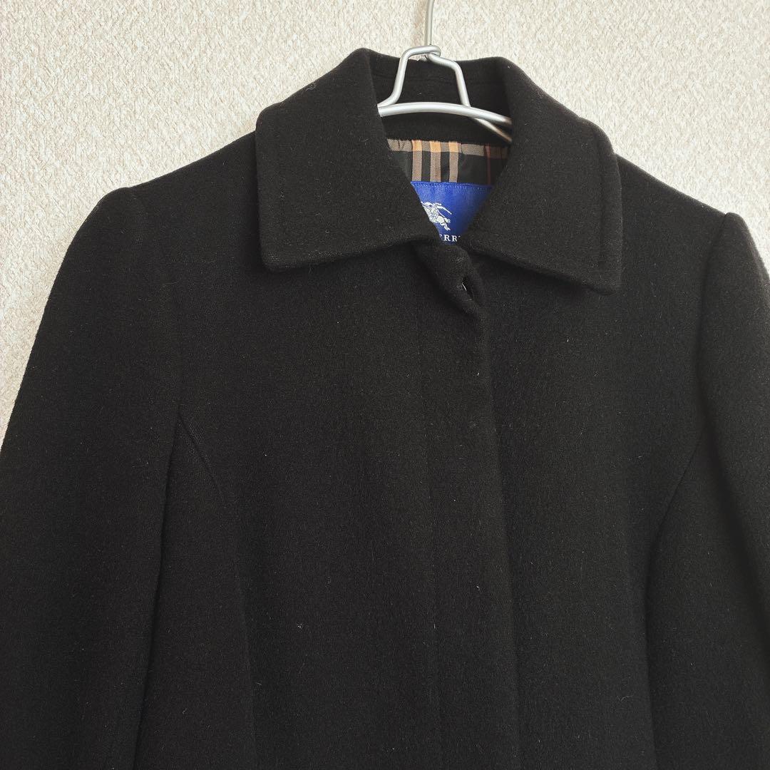 希少✨ BURBERRY バーバリー ブルーレーベル アンゴラ チェック コート