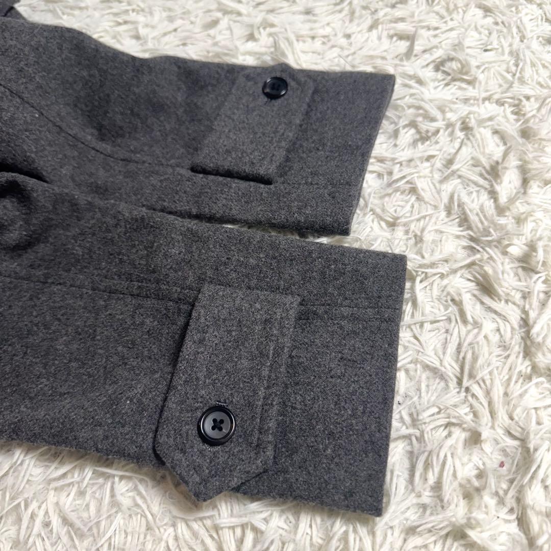 【近年極美品✨】マーガレットハウエル　ソフトウール コート チャコールグレー