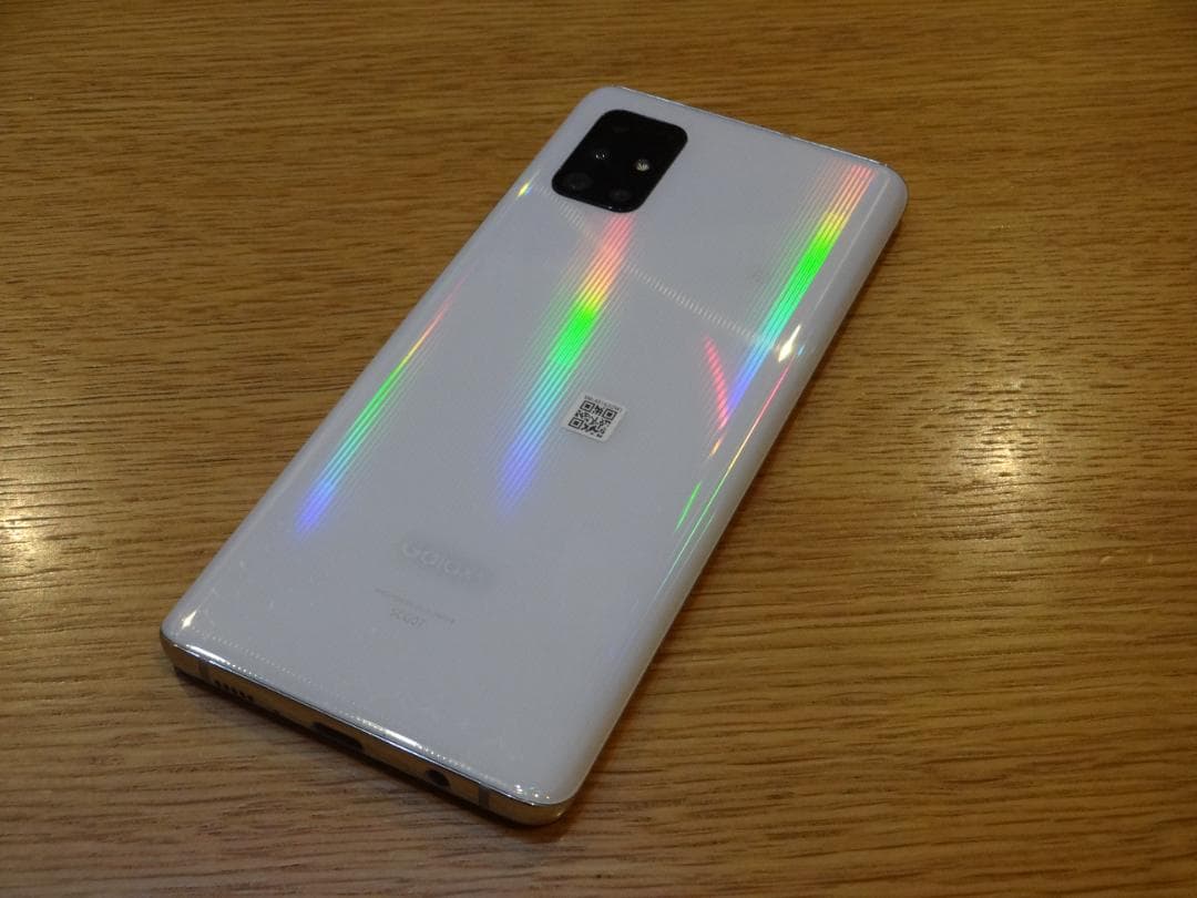 【動作確認済】スマホ本体　GalaxyA51　ホワイト　初期化済み　②