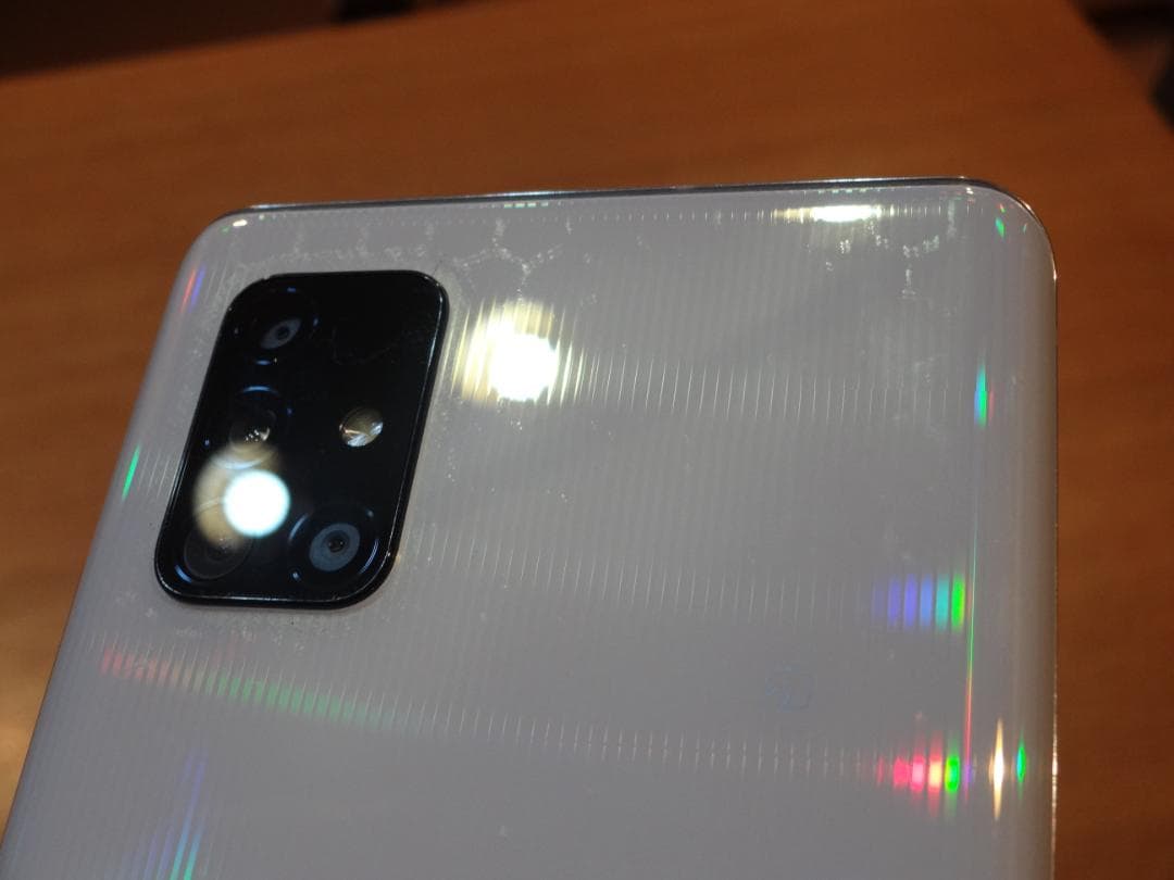 【動作確認済】スマホ本体　GalaxyA51　ホワイト　初期化済み　②