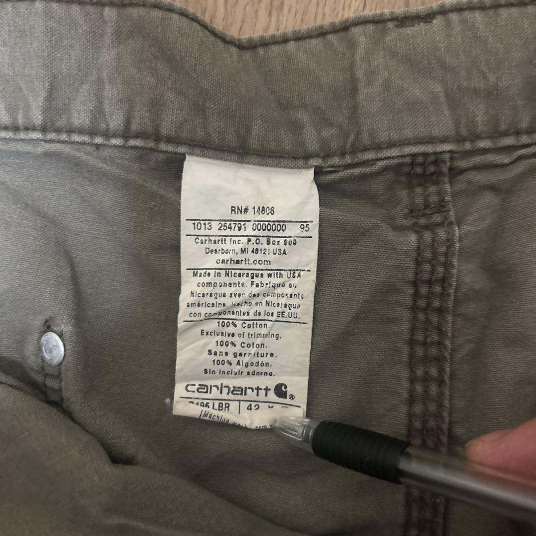 Carhartt ワークパンツ ダブルニー モスグリーン カーキ