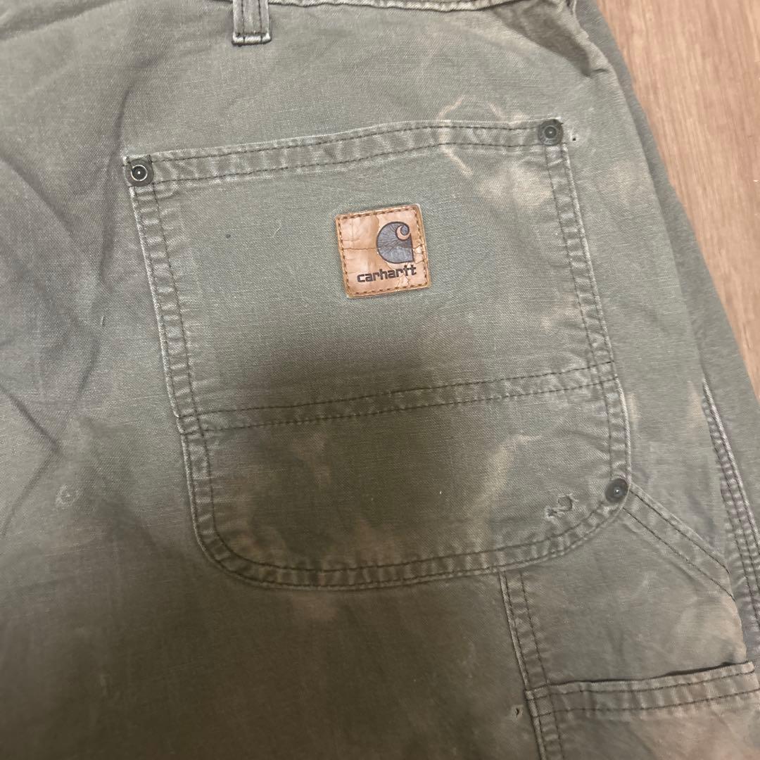 Carhartt ワークパンツ ダブルニー モスグリーン カーキ