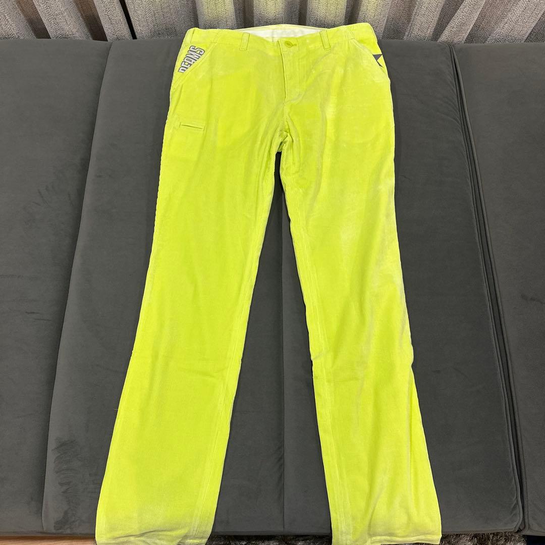 新品‼️【BEAMS GOLF】蛍光イエロー メンズゴルフパンツ　L