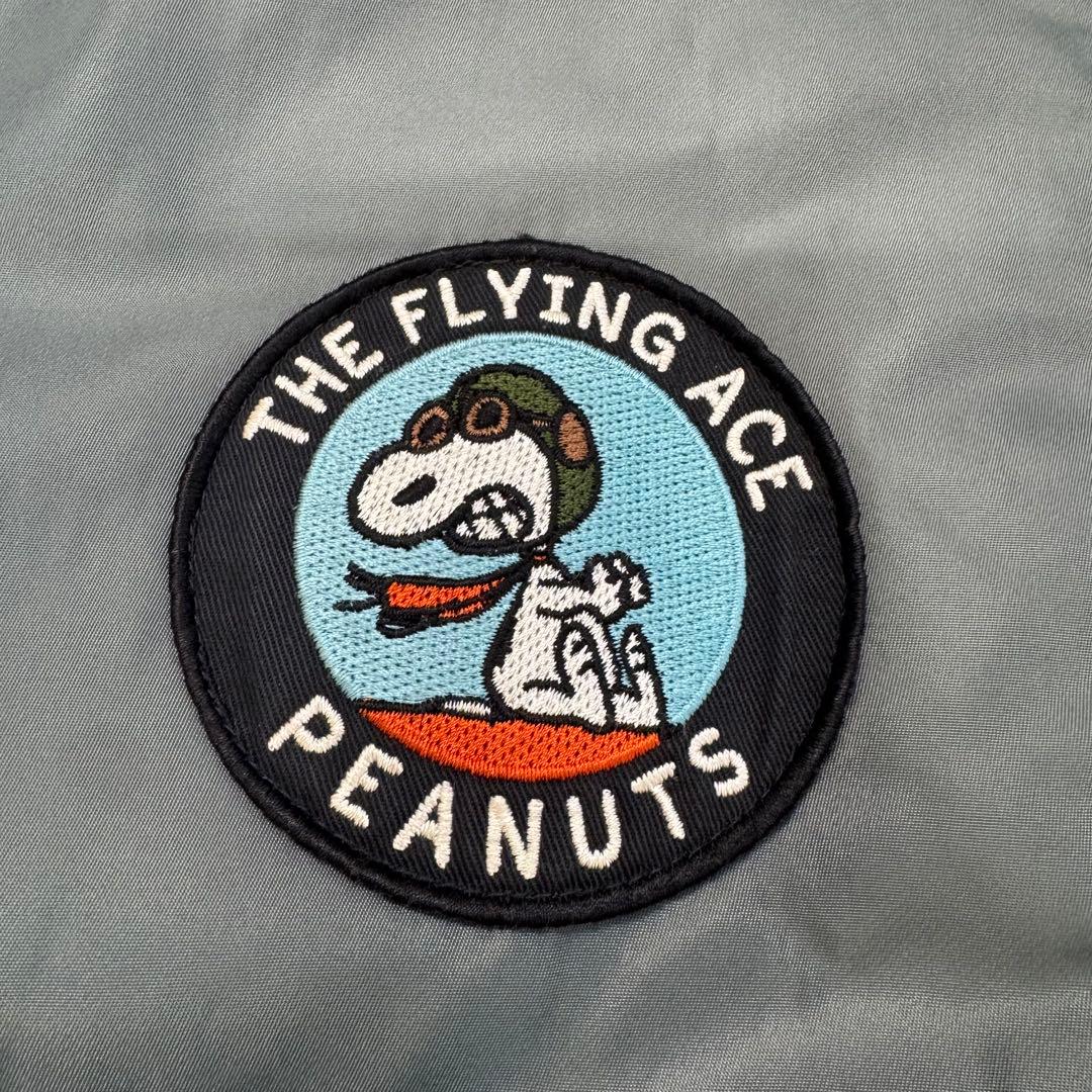 AVIREX スヌーピー コラボ MA1 ボンバージャケット セージ L