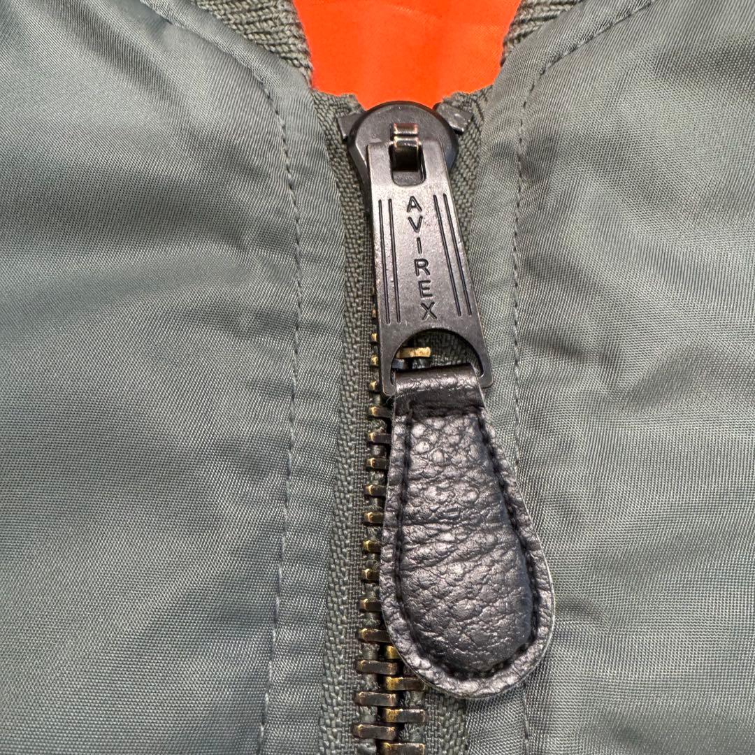 AVIREX スヌーピー コラボ MA1 ボンバージャケット セージ L