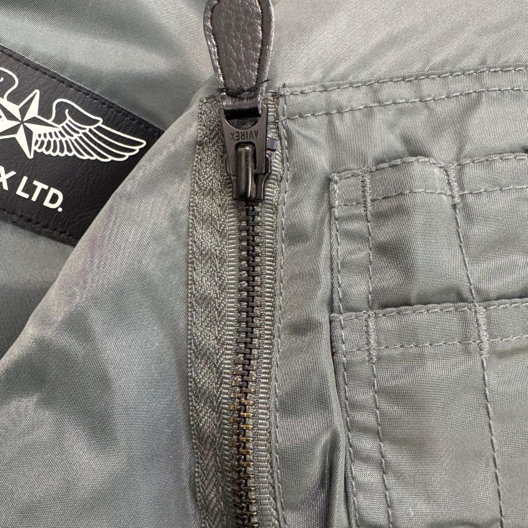 AVIREX スヌーピー コラボ MA1 ボンバージャケット セージ L