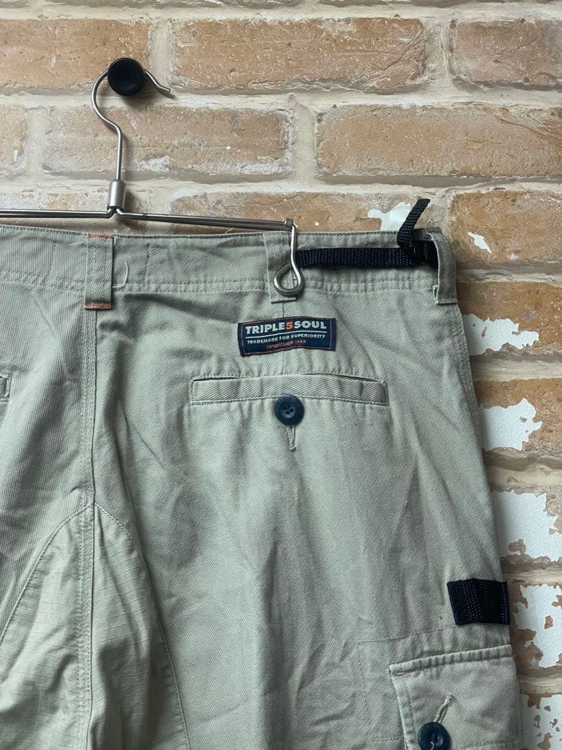 90s トリプルファイブソウル　555Soul カーゴパンツ ベージュ　古着