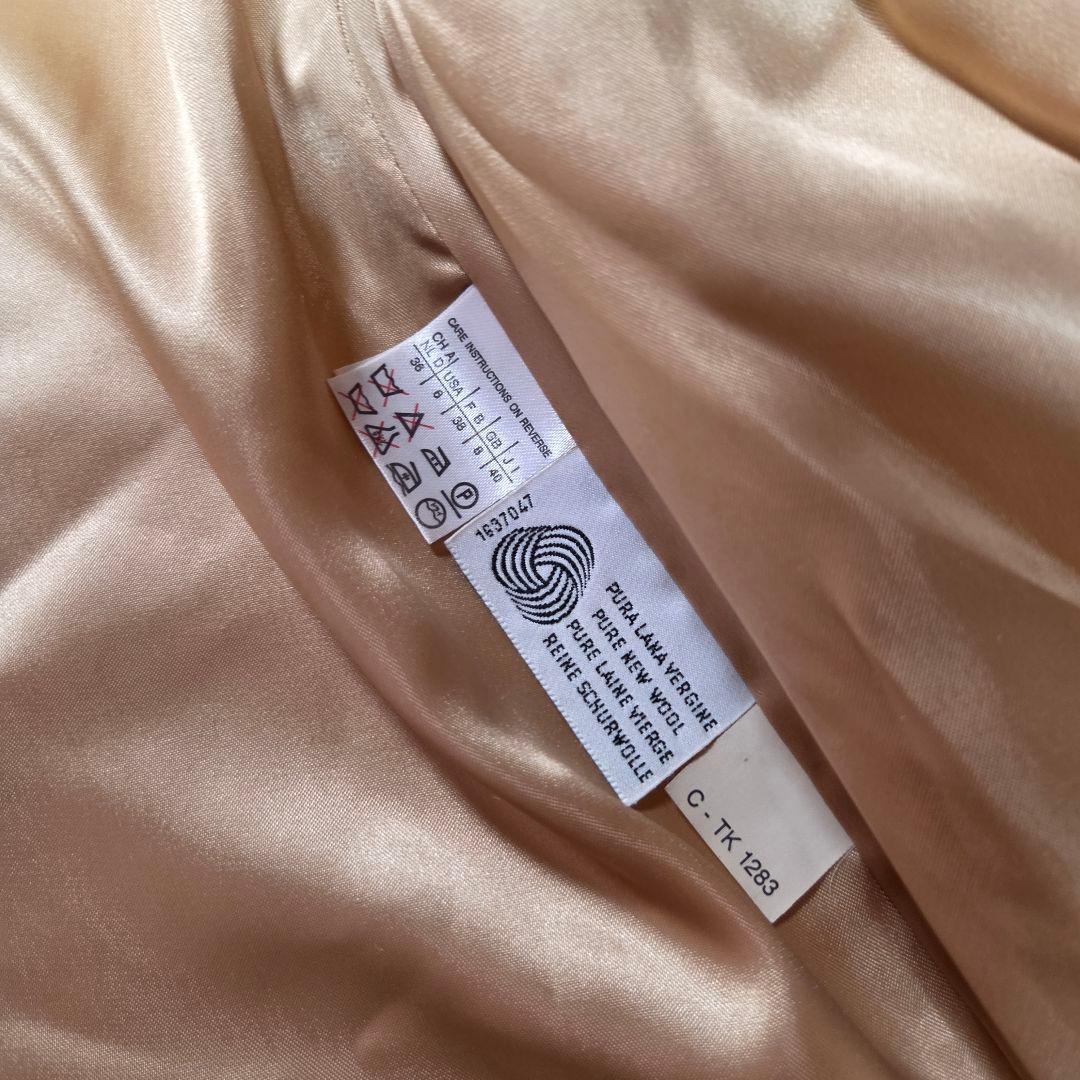 [美品]MARELLA フレアステンカラーコート カシミヤ混 40 ベージュ