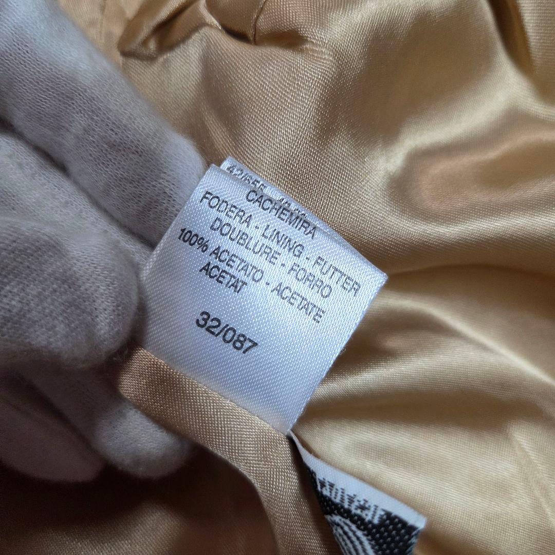 [美品]MARELLA フレアステンカラーコート カシミヤ混 40 ベージュ