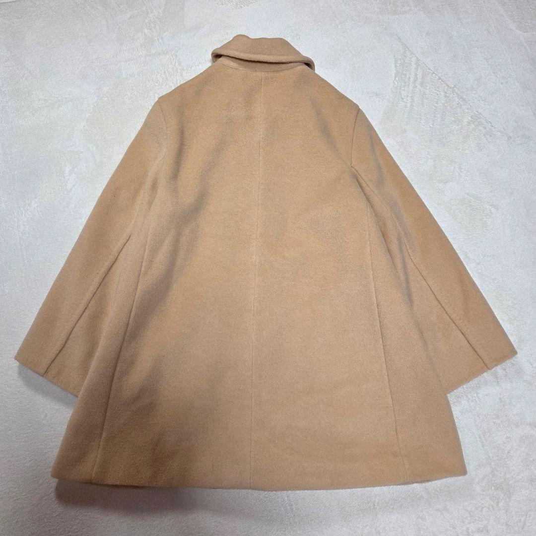 [美品]MARELLA フレアステンカラーコート カシミヤ混 40 ベージュ