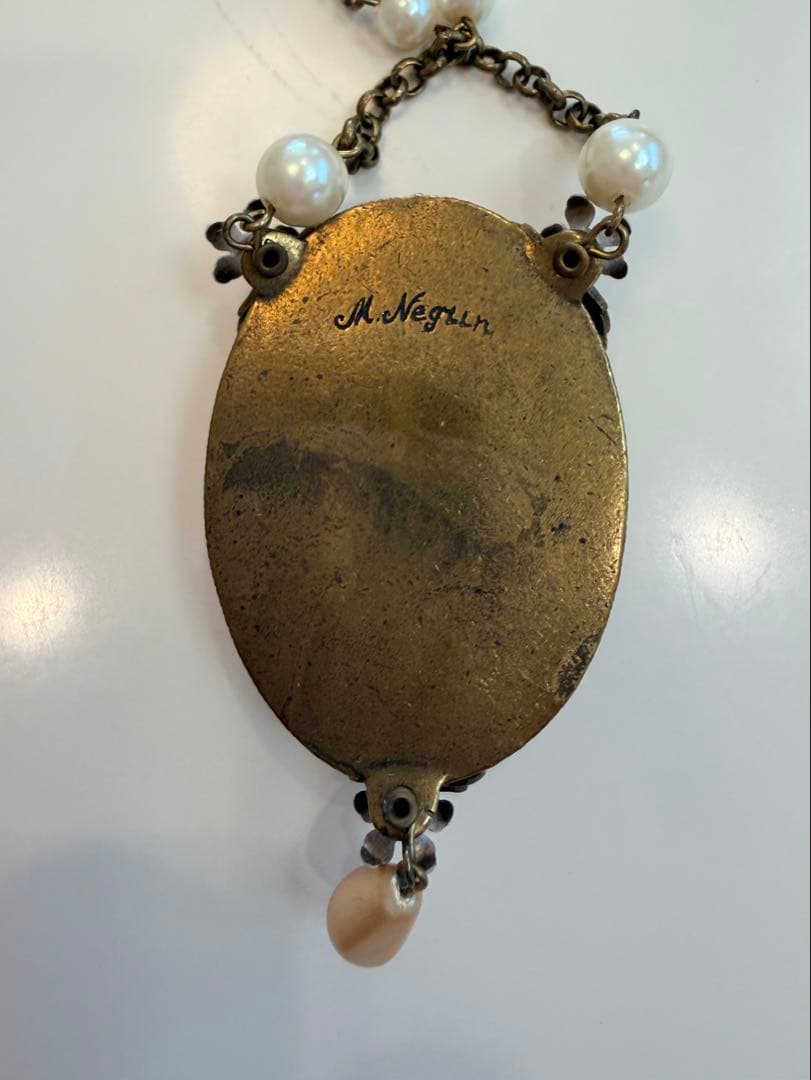 ミハエルネグリン ネックレス　薔薇の絵