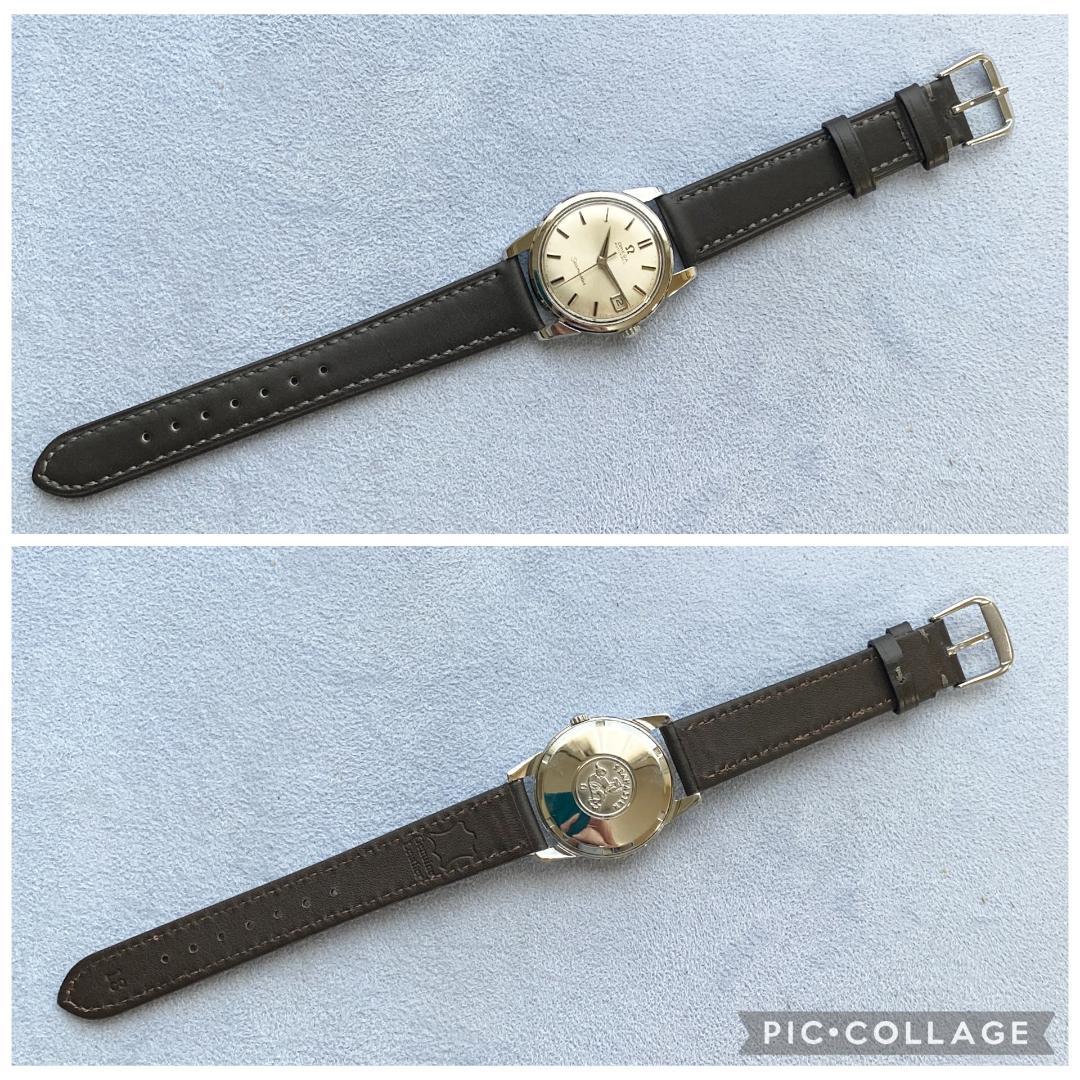 OH済 オメガ シーマスター デイト シルバーサンレイ 5.5振動 自動巻き