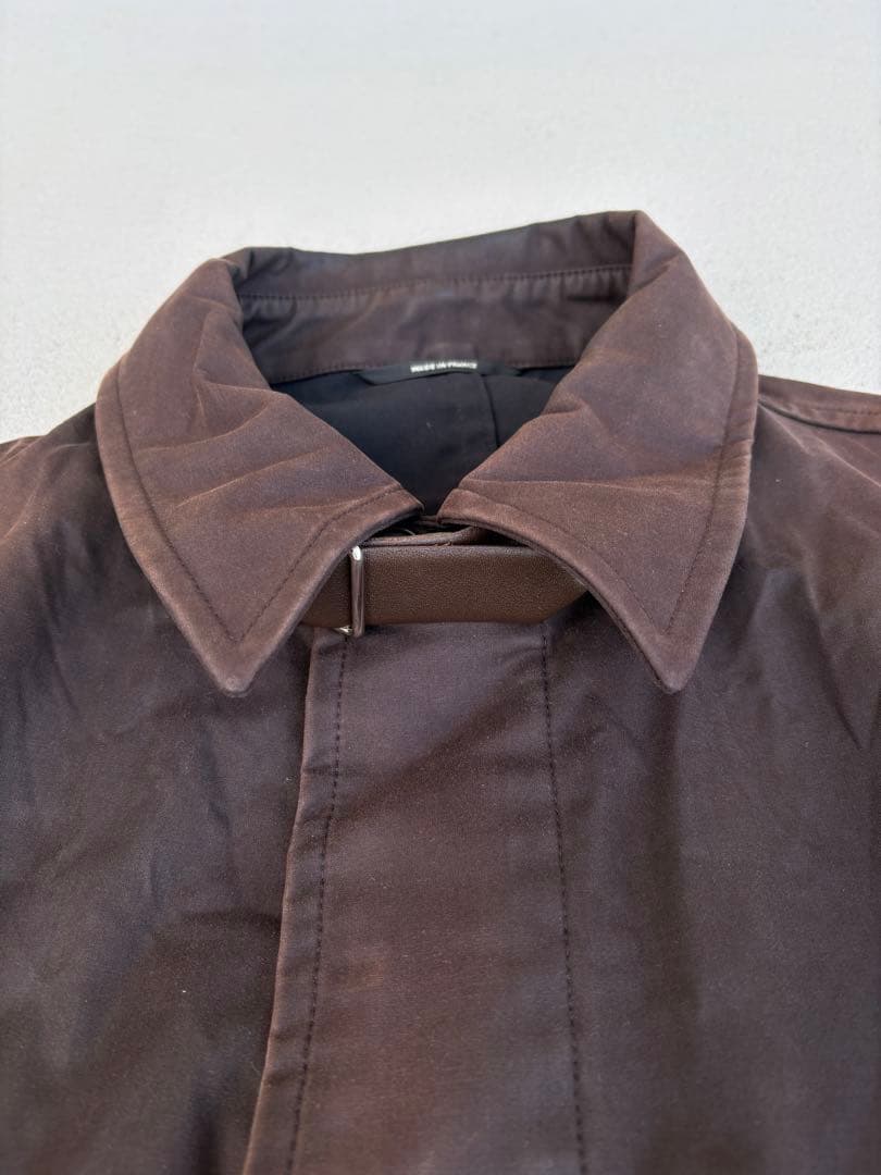 ジャケット・アウター HERMES leather strap trench coat brown
