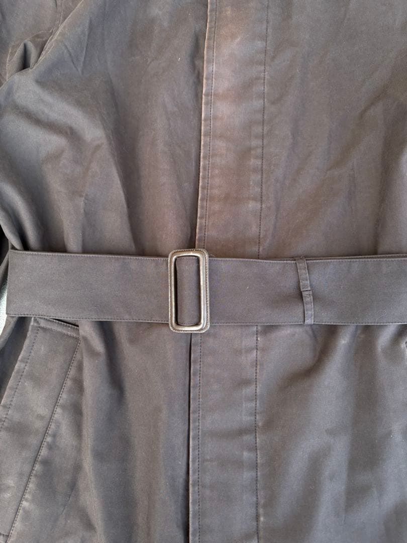 ジャケット・アウター HERMES leather strap trench coat brown