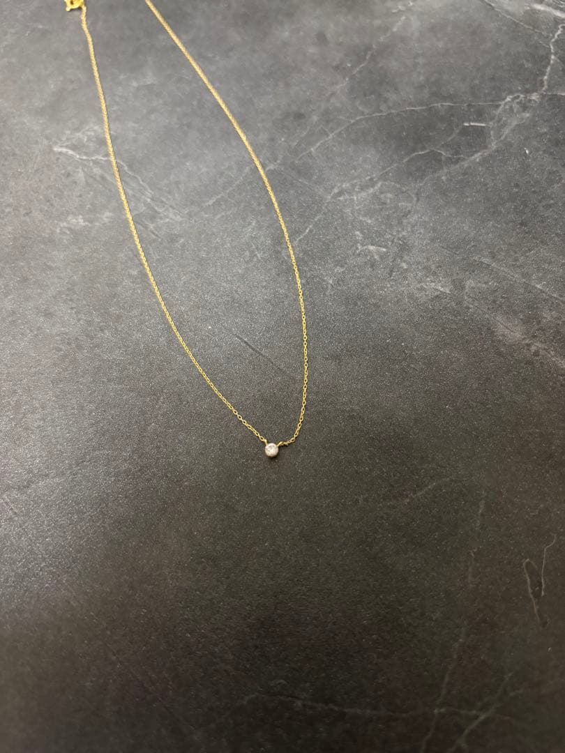 ahkah/一粒ネックレス 18金