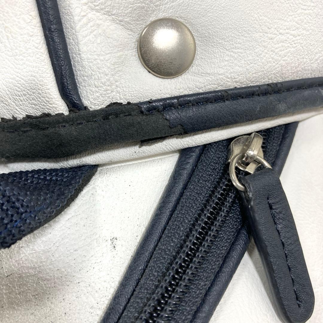 w1様PAPAS PLUS golf ゴルフバッグ ホワイト　パパスプラスゴルフ