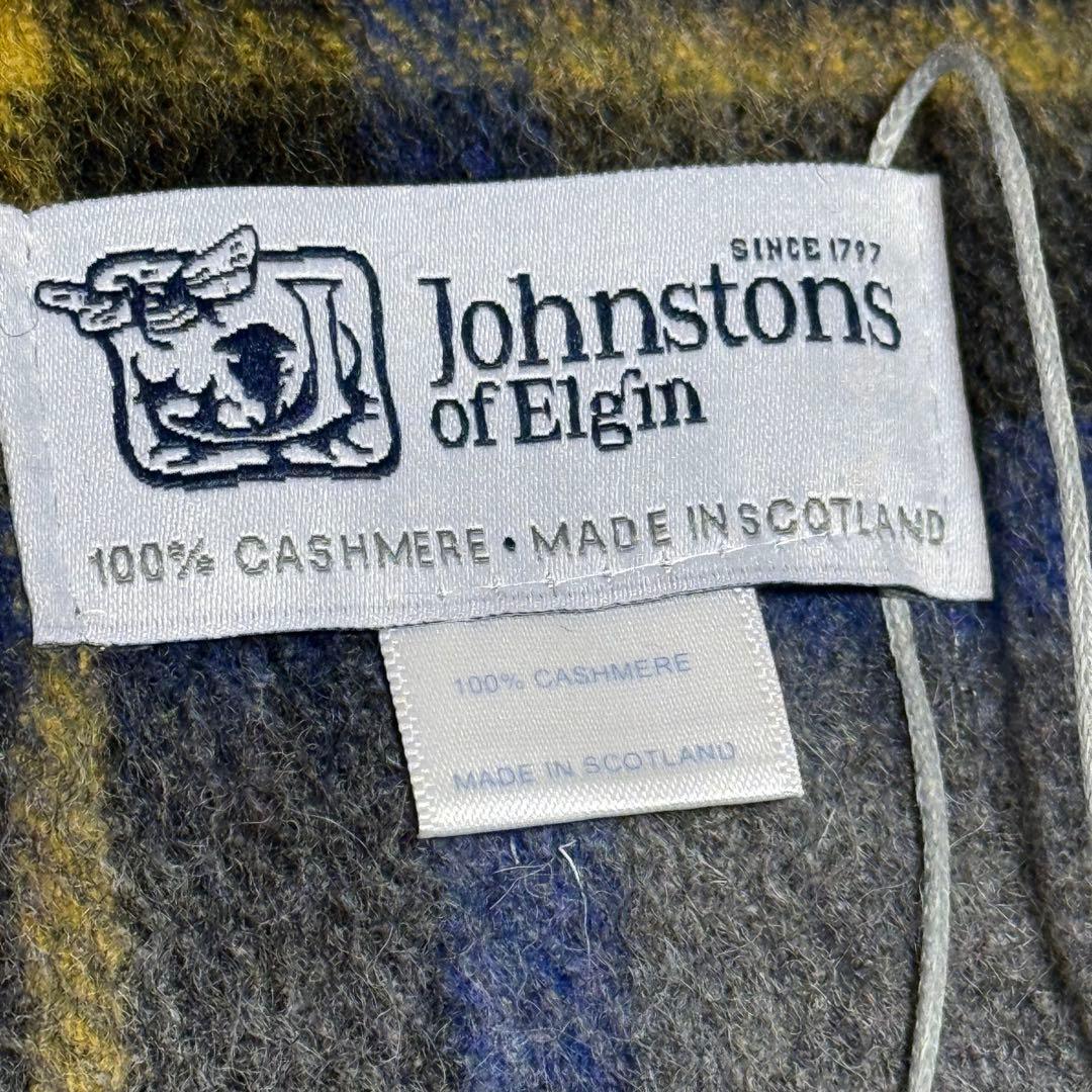 【新品同様】ジョンストンズ グレースチュアート カシミヤ100% ストール 大判