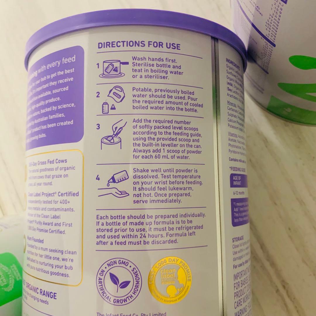 【New缶】bubs バブズ牛の粉ミルク ステップ2(6ヶ月〜12ヶ月)6缶