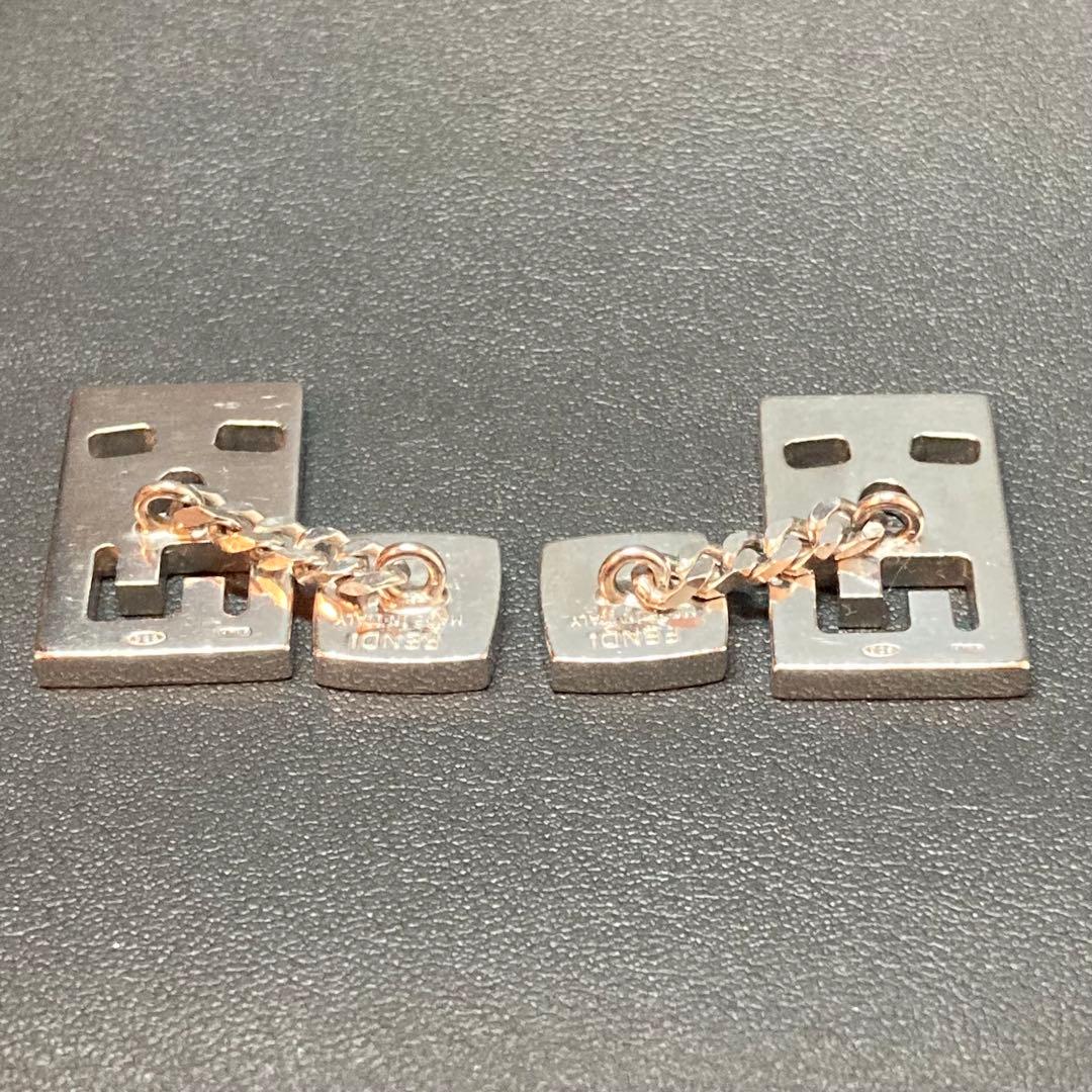 FENDI フェンディ　カフリンクス シルバー　フェイス silver925