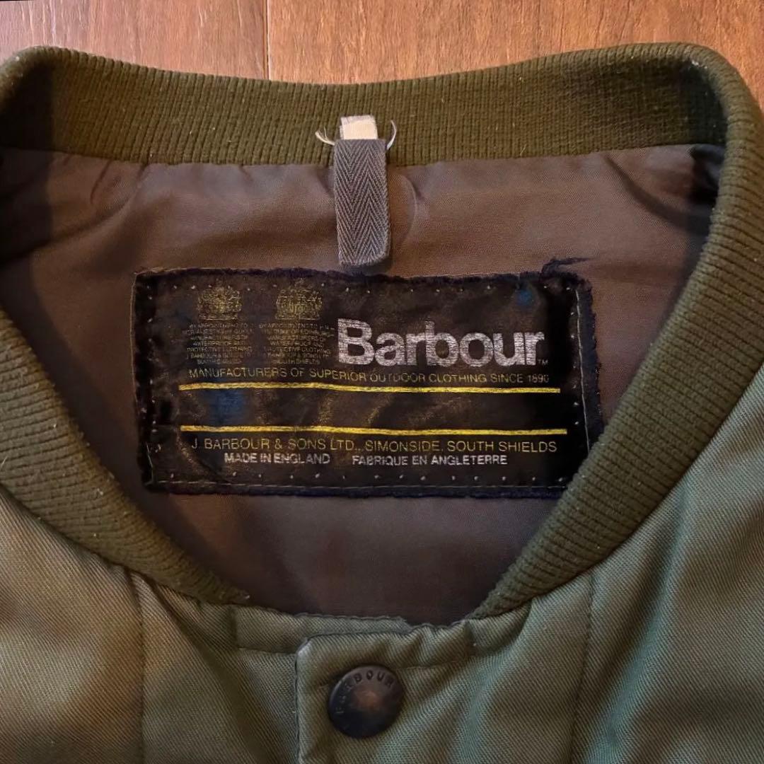 80s 2ワラント uk vintage バブアー キルティングベスト 古着