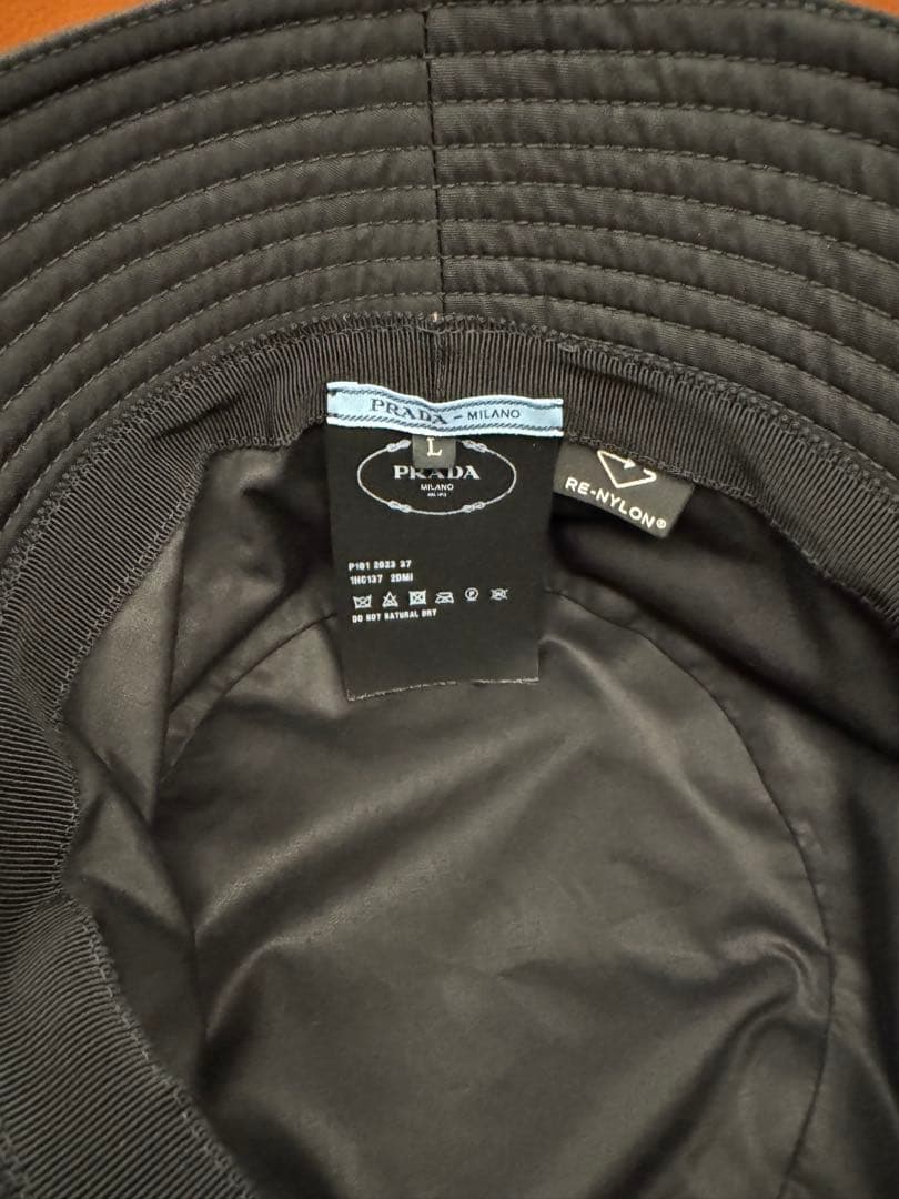 PRADA ブラック バケットハット サイズL
