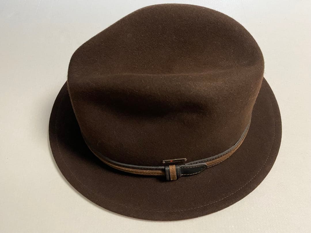 ジョンストン&マーフィー〈Wigens 〉ブラウン ウール100%フェルトハット