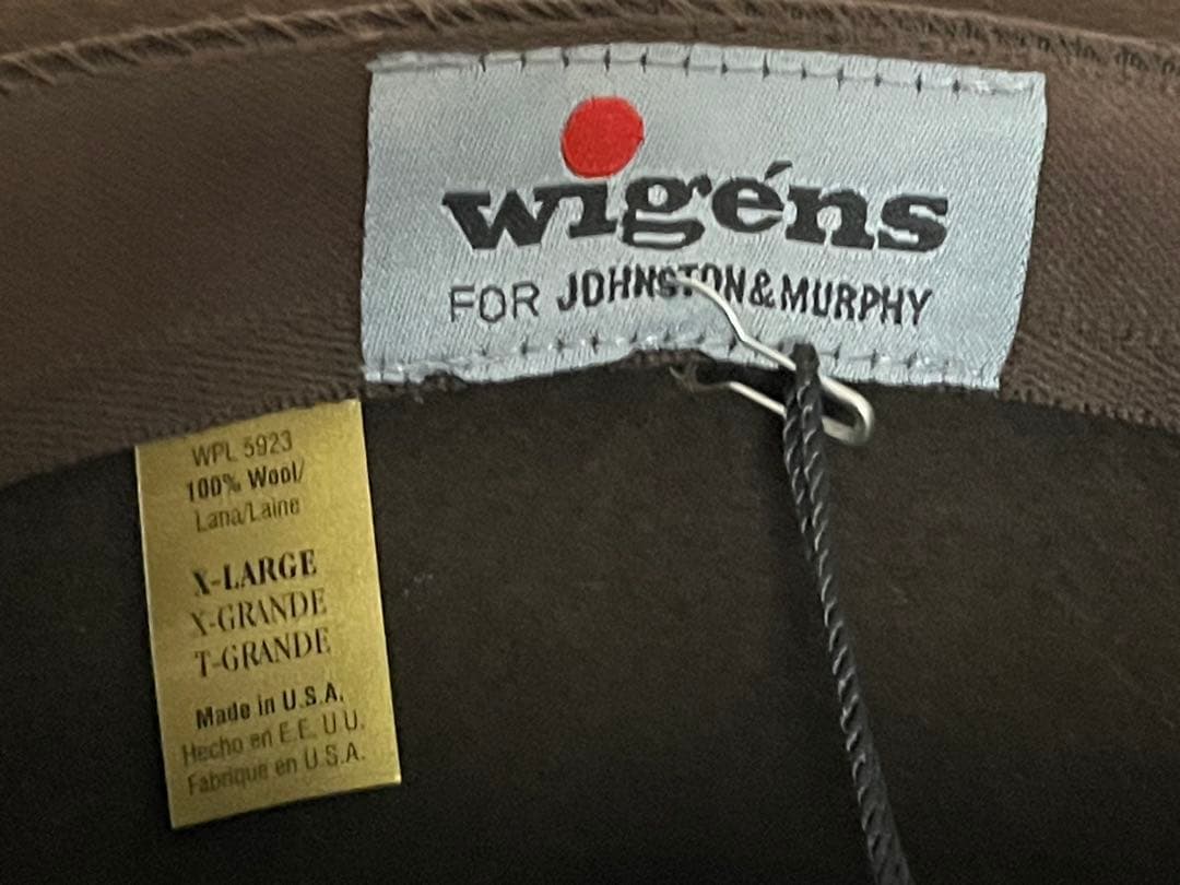 ジョンストン&マーフィー〈Wigens 〉ブラウン ウール100%フェルトハット