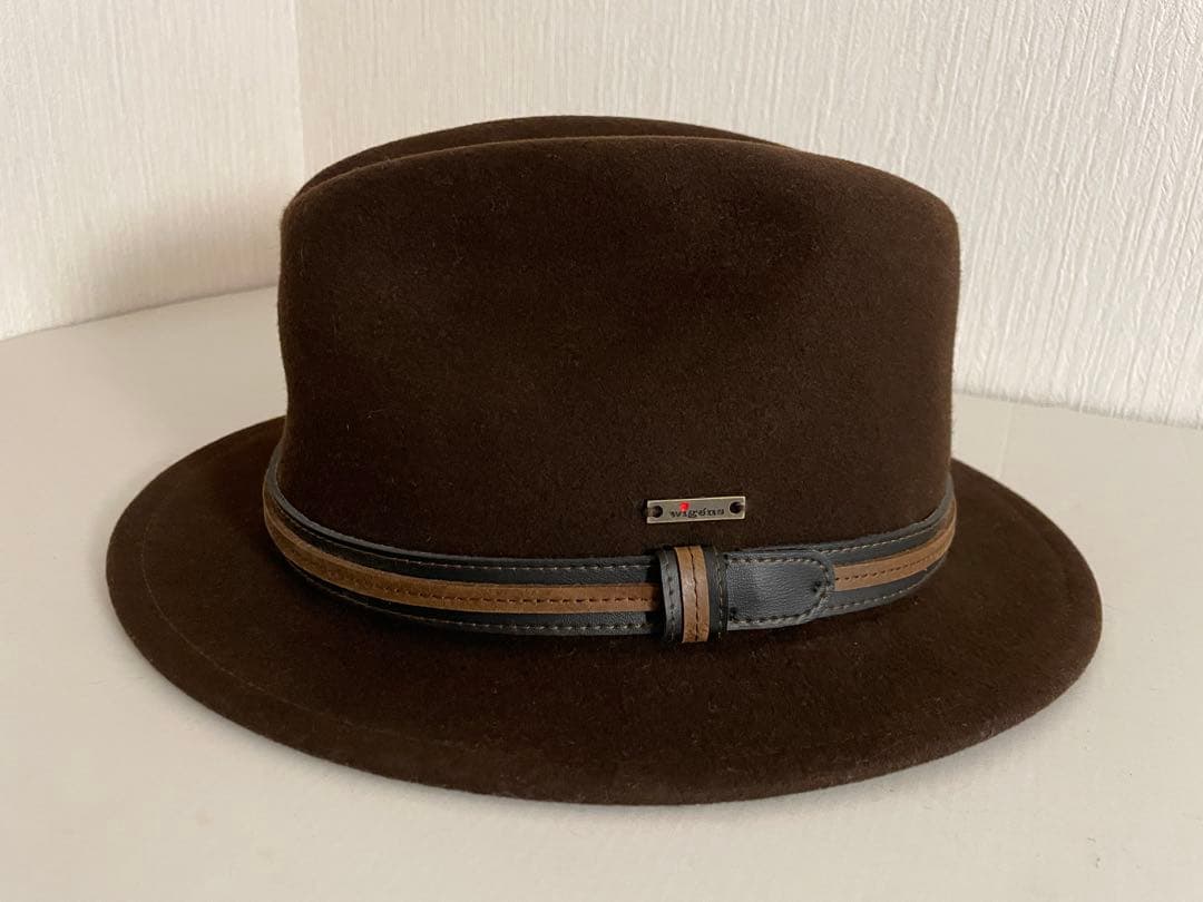 ジョンストン&マーフィー〈Wigens 〉ブラウン ウール100%フェルトハット