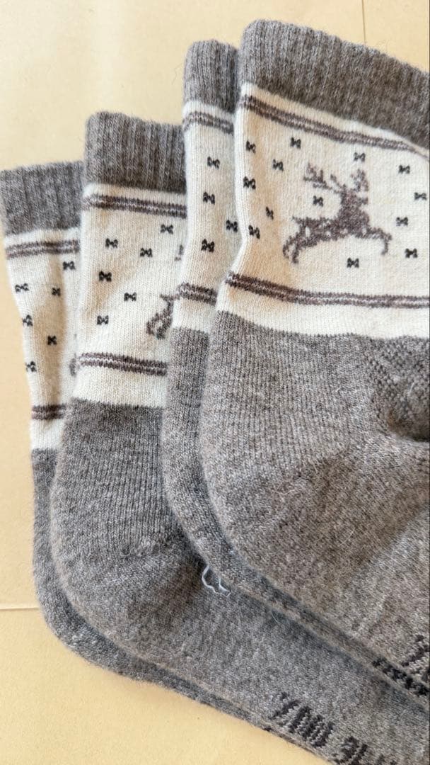 100%ヤクウールソックス　2足セット　モンゴルヤクウールソックス　天然ヤク