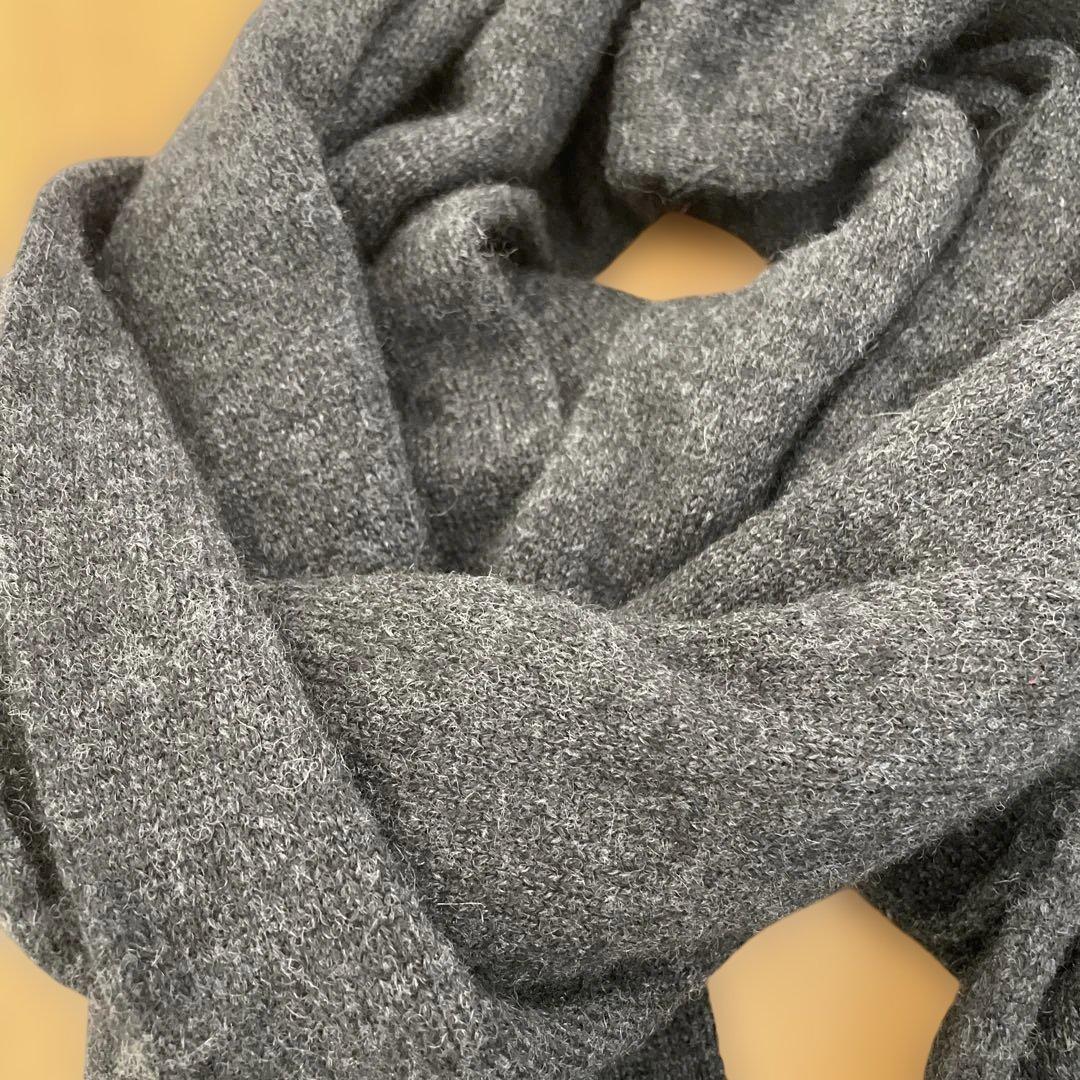 ASAUCE MELER ビームスFカシミヤ100%チャコールグレー マフラー