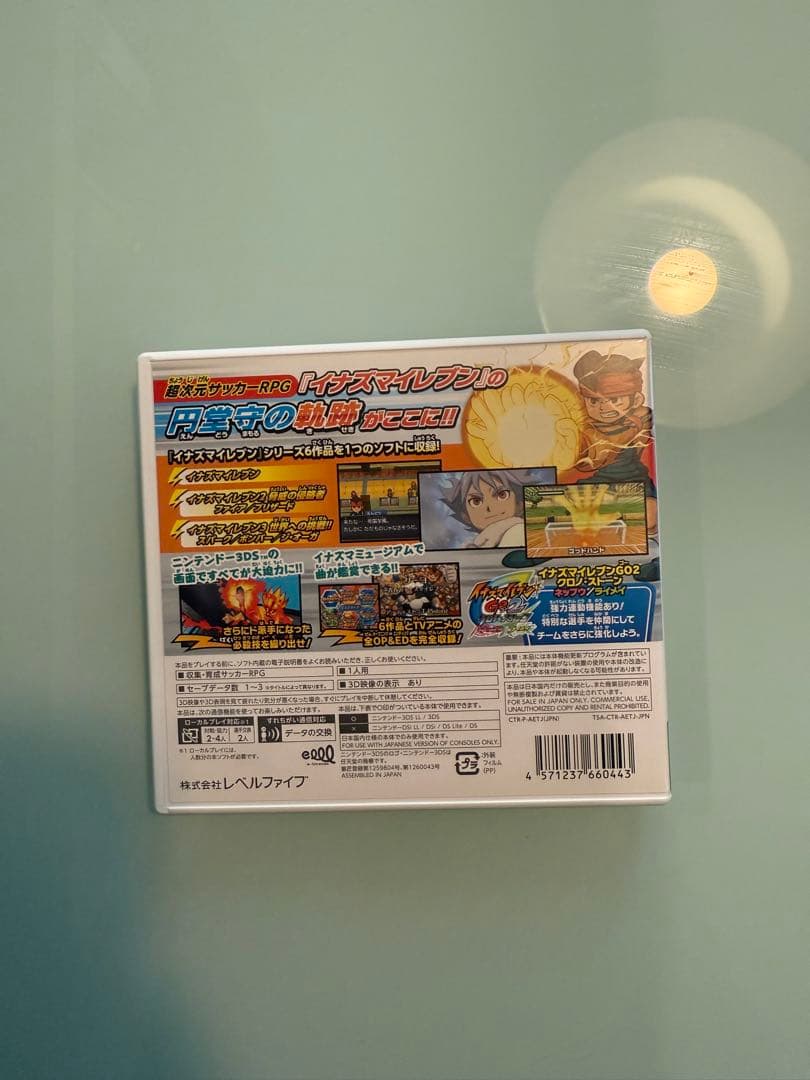 ニンテンドー3DSソフト「イナズマイレブン1・2・3!!円堂守伝説」起動済み確認