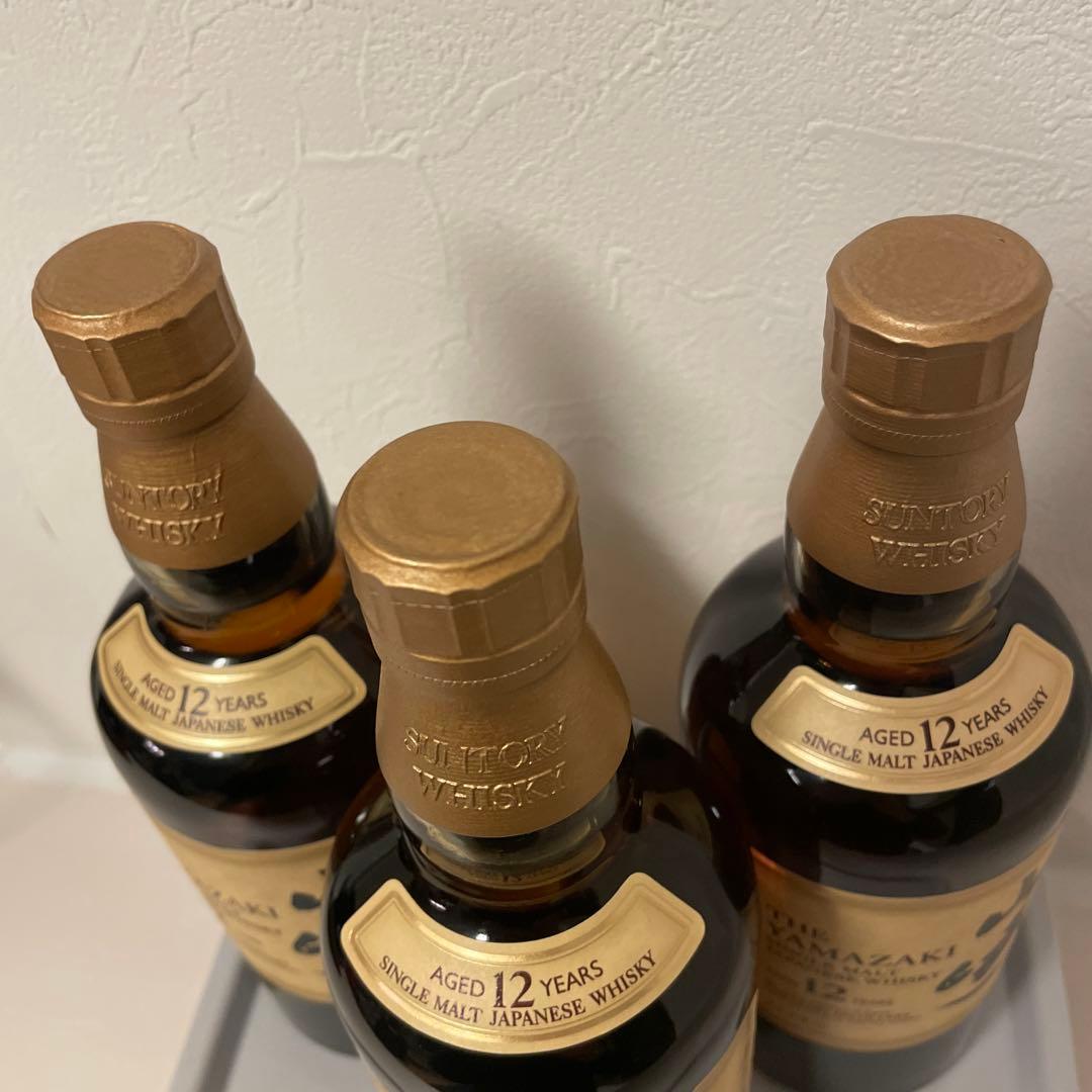 山崎 12年 シングルモルトウイスキー 700ml ３本セット