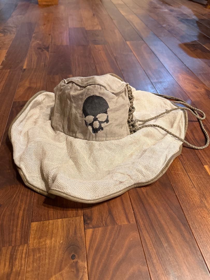 00s L.G.B. skull linen hat 女優帽　ハット y2k