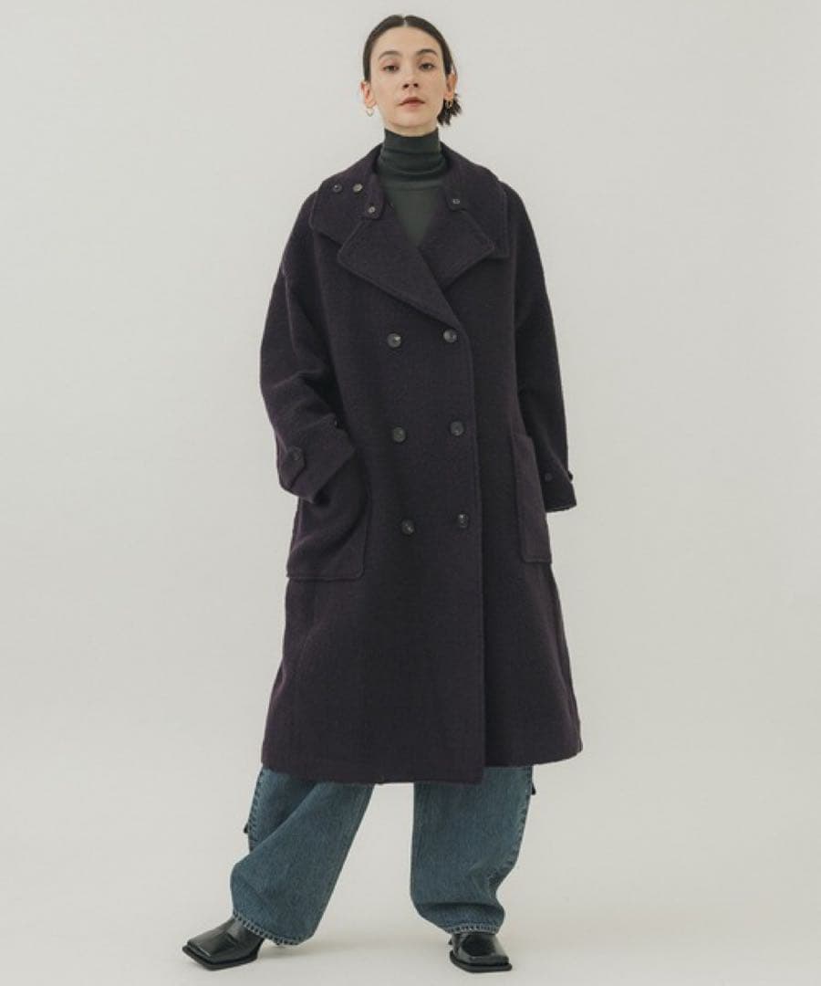 STUDIOUS IHNN BOA HIGH NECK COATボアコート