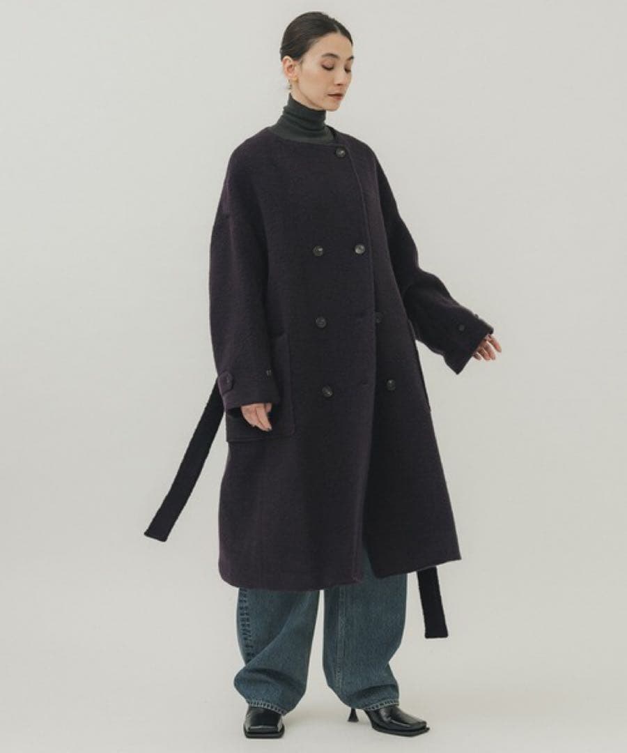 STUDIOUS IHNN BOA HIGH NECK COATボアコート