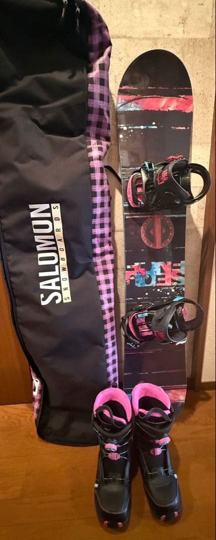 SALOMON レディース スノーボード3点セット 約137cm 23.5cm