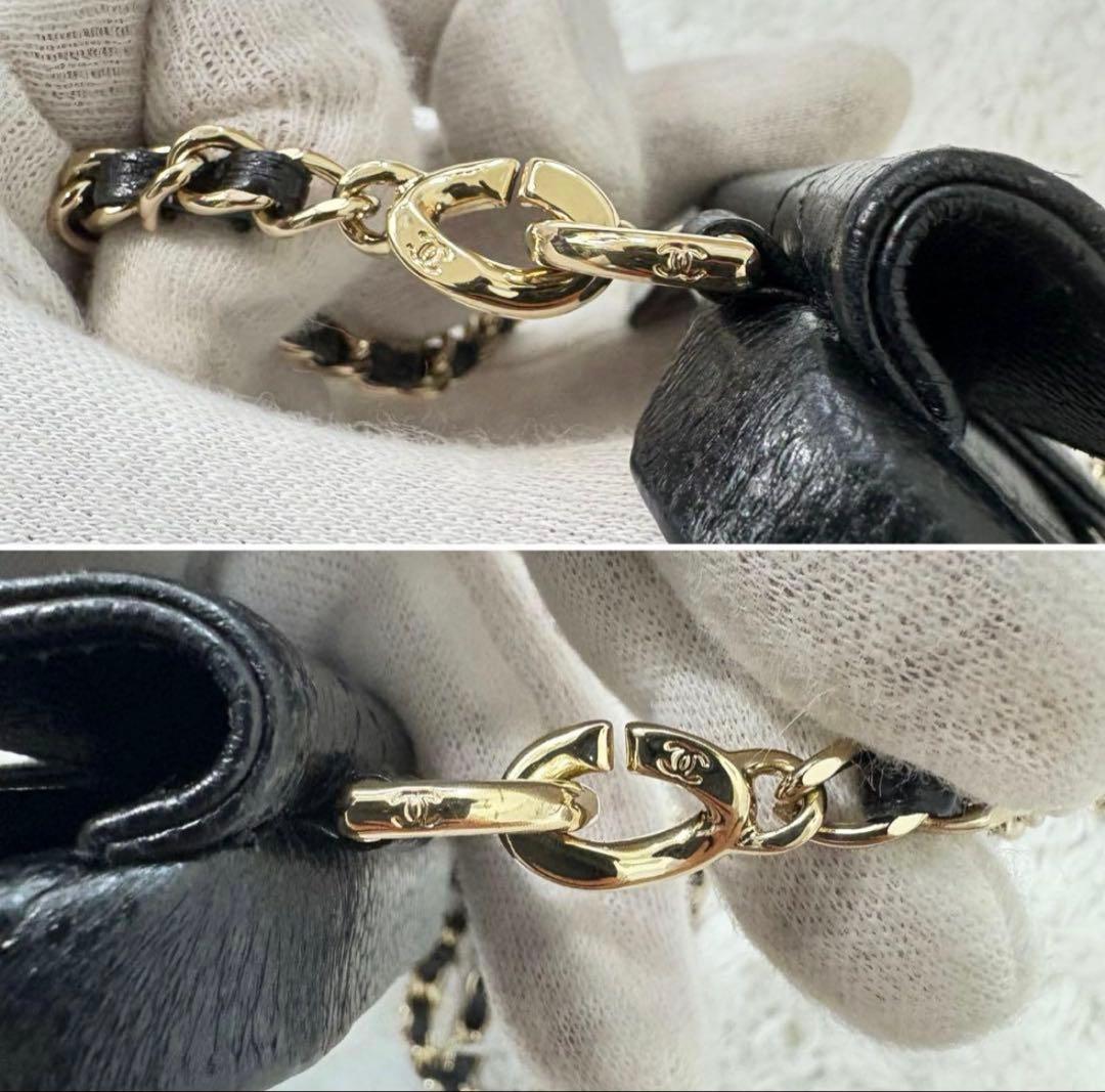 未使用級 シャネル iPhone14Proスマホケースキャビアスキン マトラッセ