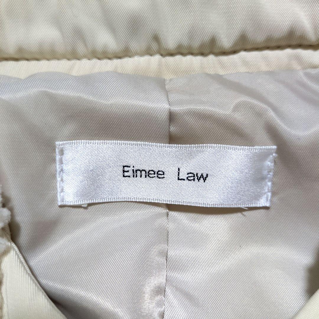 美品 エイミーロウ Eimee Law バックフリルボアブルゾン 38(M)