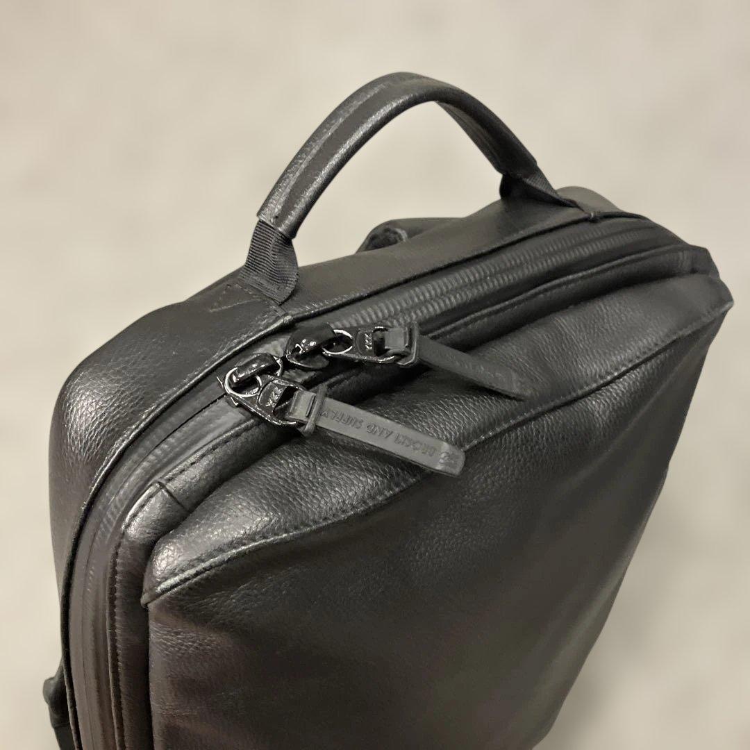 BROSKI AND SUPPLY レザー ブラック バックパック