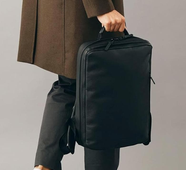 BROSKI AND SUPPLY レザー ブラック バックパック