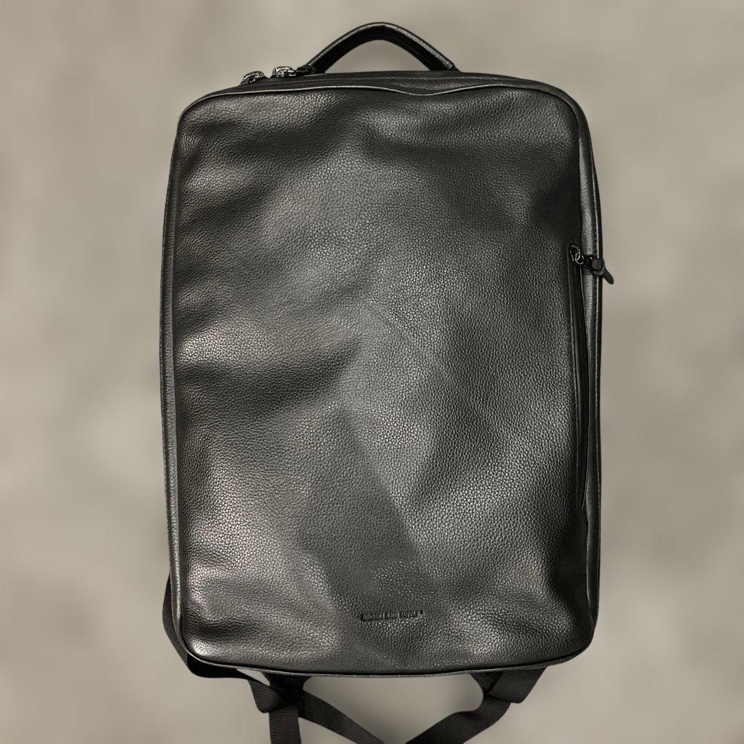 BROSKI AND SUPPLY レザー ブラック バックパック