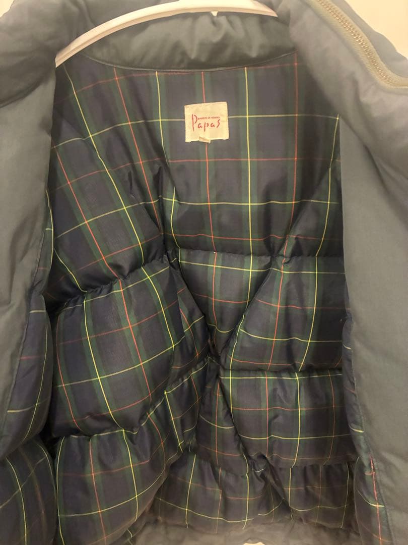 Papas フライトジャケット ダークグレー　ダウン　短丈　ラルフローレン