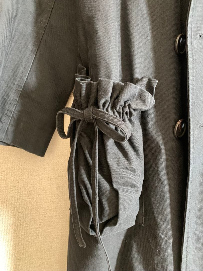 Y's ブラック ダブルブレストコート