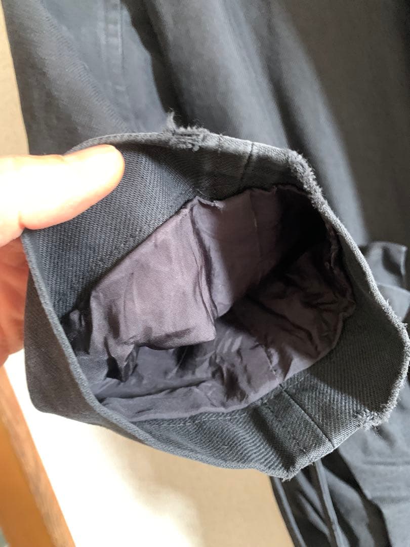 Y's ブラック ダブルブレストコート