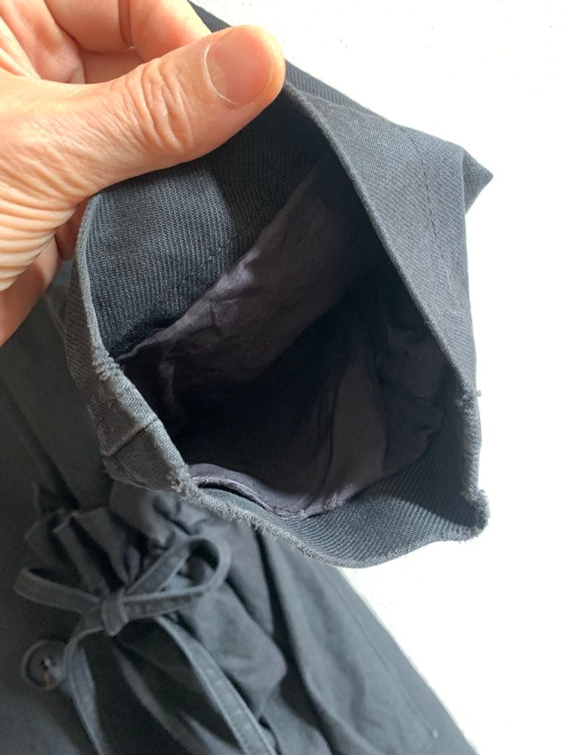 Y's ブラック ダブルブレストコート