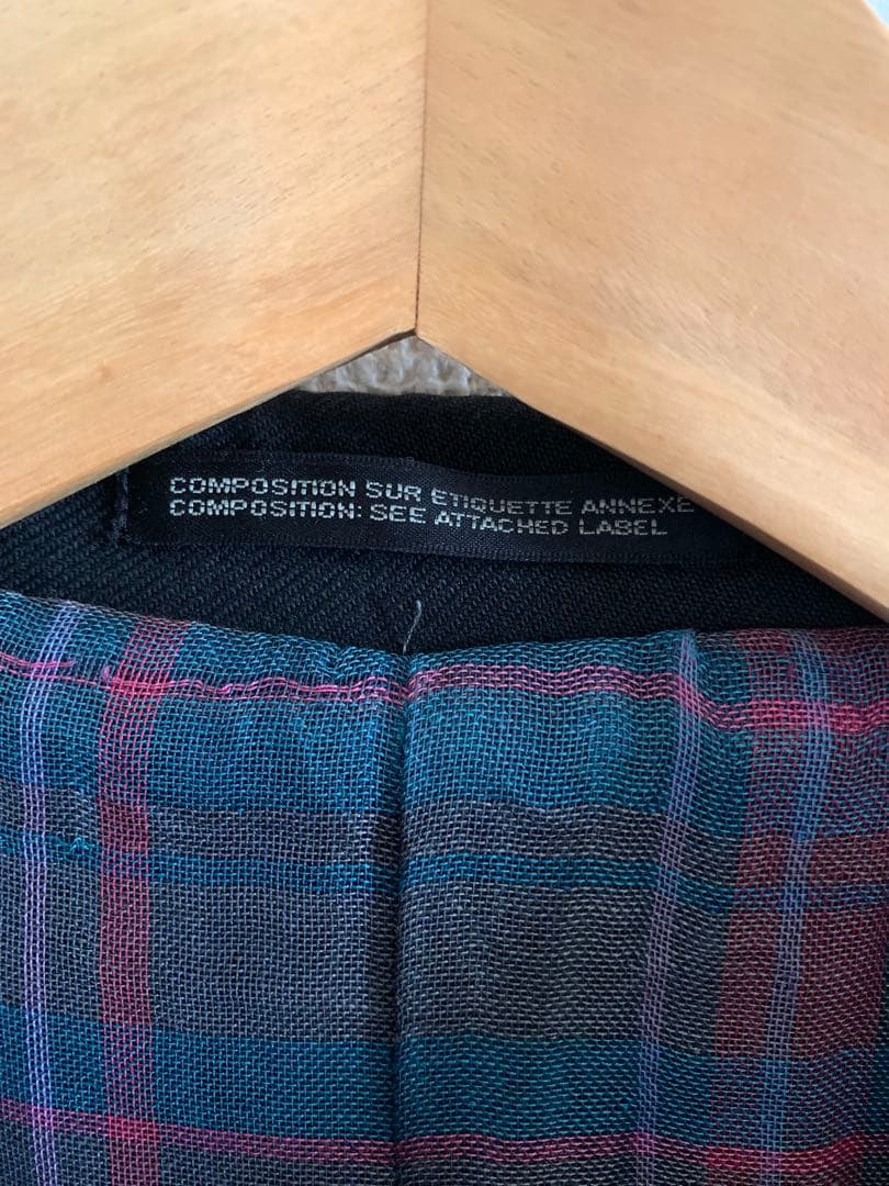 Y's ブラック ダブルブレストコート