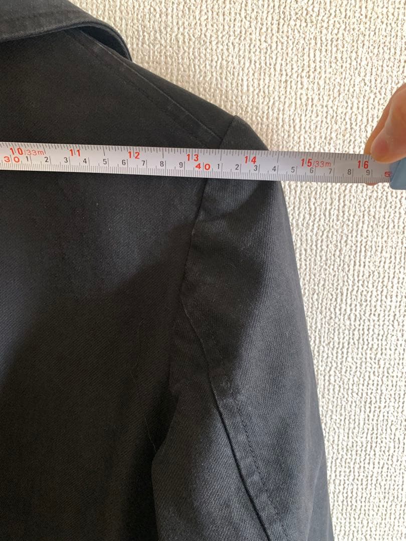 Y's ブラック ダブルブレストコート