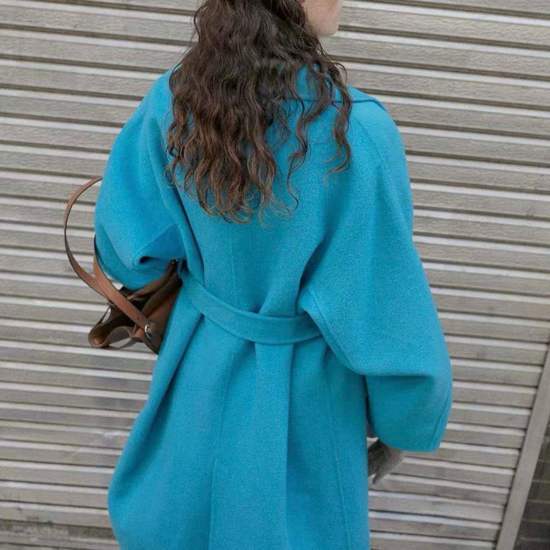 今期新作　LE CIEL BLEU ダブルフェイス ウールロングコート