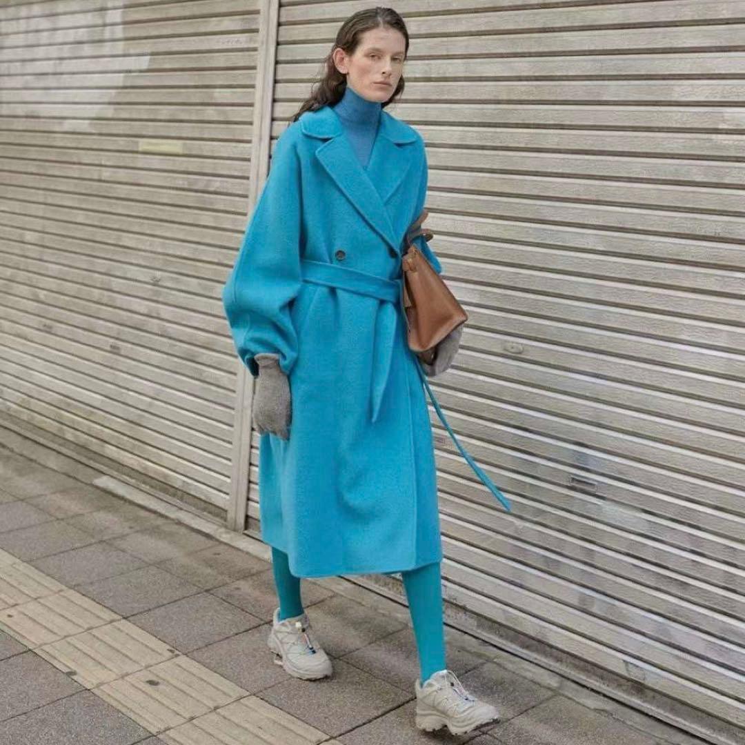 今期新作　LE CIEL BLEU ダブルフェイス ウールロングコート